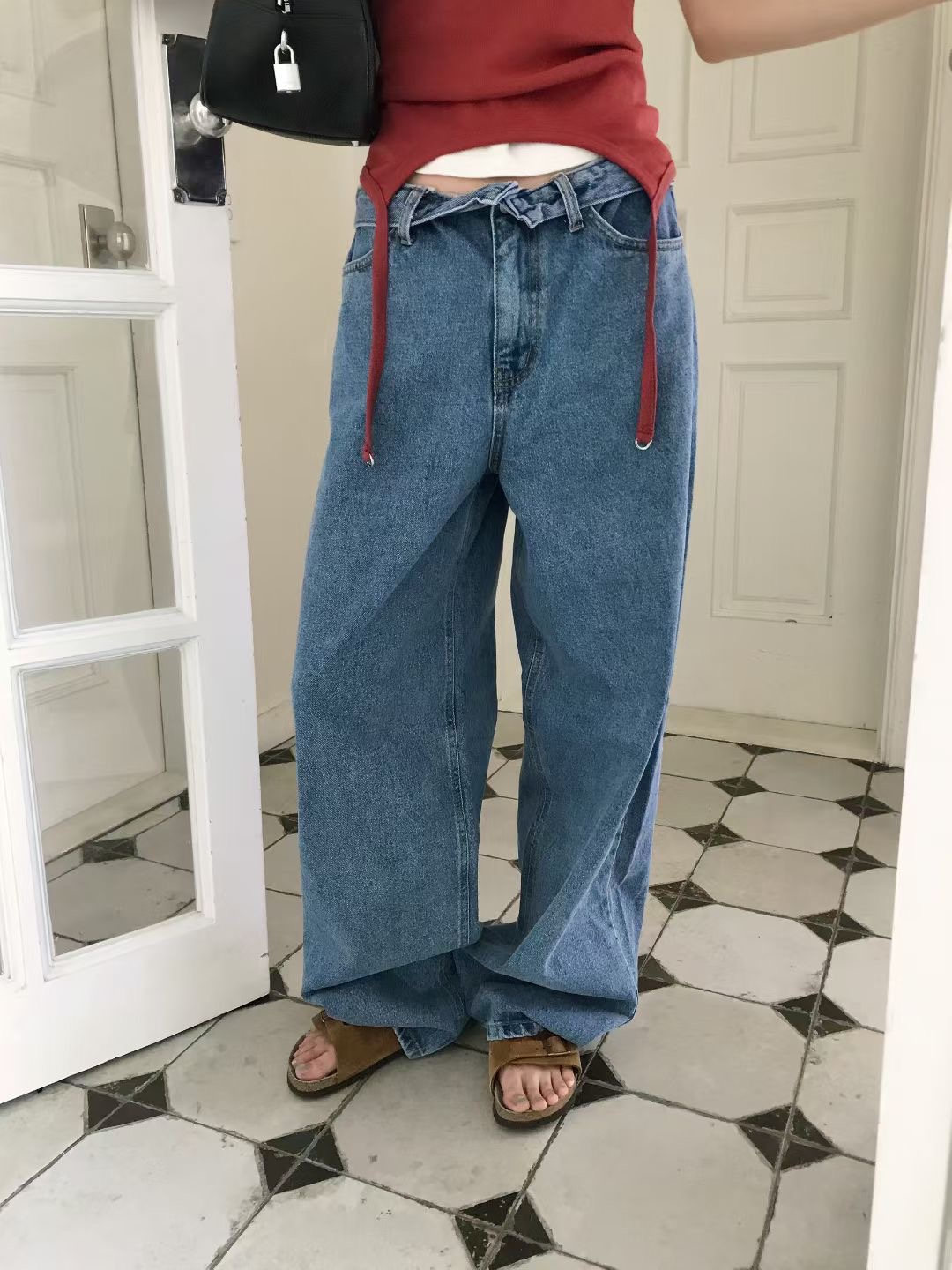 CALLMYNAME韓國代購㊣女士新款人氣時尚真品熱賣職業牛仔褲Call my name牛仔褲圖色1