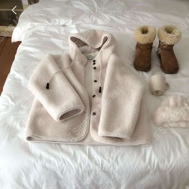 CALLMYNAME東大門㊣實拍女裝新品人氣職業推薦短款大衣連帽Call my name短款大衣圖色1