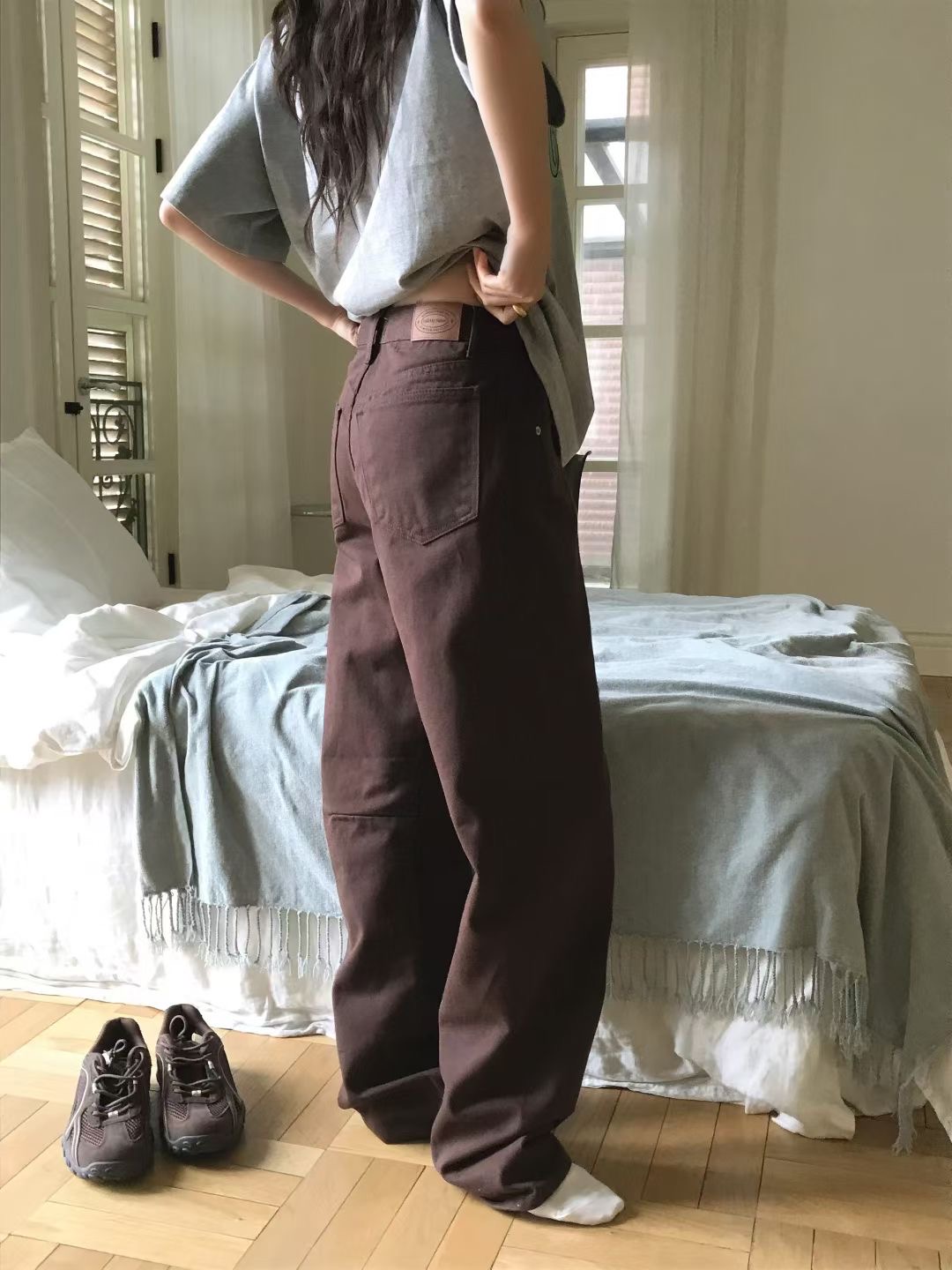 CALLMYNAME東大門㊣實拍女裝新款熱賣25秋冬時尚人氣牛仔褲Call my name牛仔褲