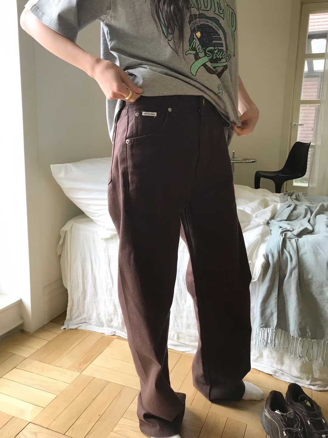 CALLMYNAME東大門㊣實拍女裝新款熱賣25秋冬時尚人氣牛仔褲Call my name牛仔褲圖色1