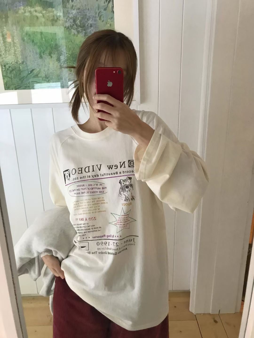 CALLMYNAME韓國直郵㊣女士新款真品時尚25秋冬推薦休閑長袖T恤Call my name長袖T恤