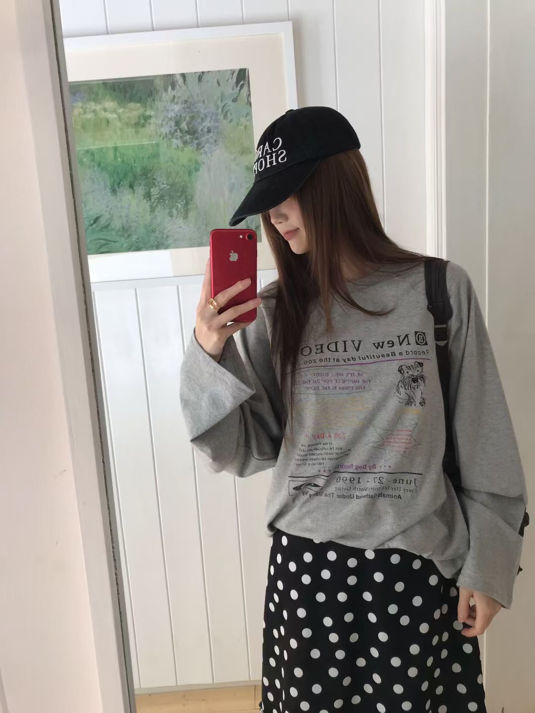 CALLMYNAME韓國直郵㊣女士新款真品時尚25秋冬推薦休閑長袖T恤Call my name長袖T恤圖色2