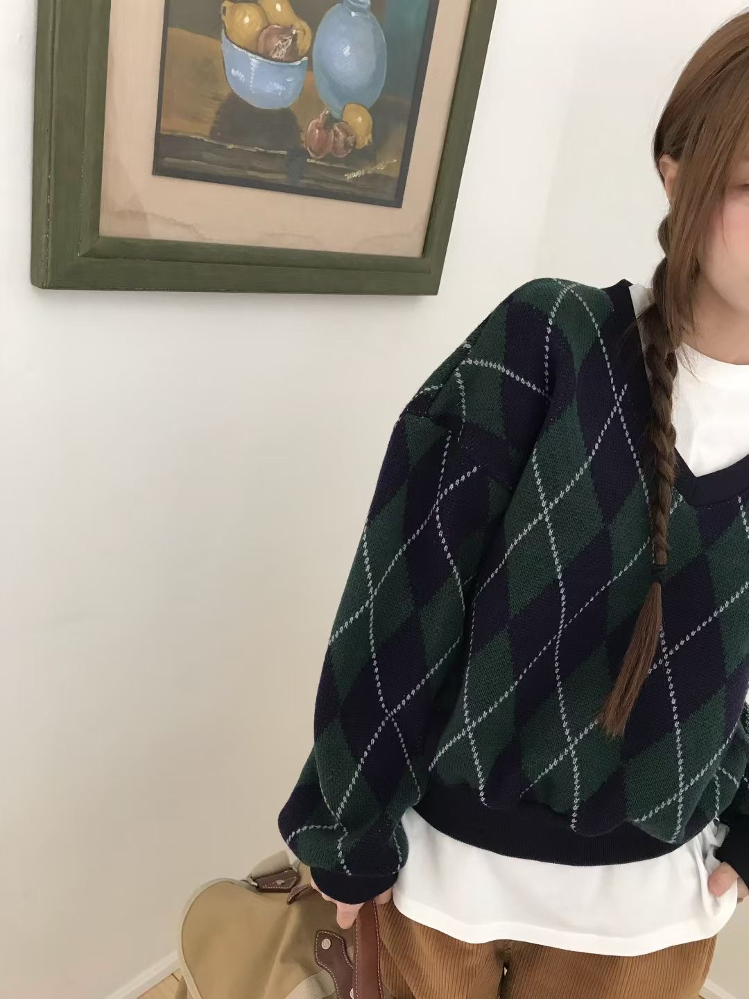 CALLMYNAME東大門㊣實拍女裝新品25秋冬職業針織衫不含內搭Call my name針織衫