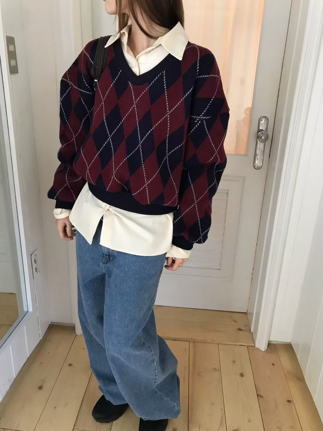 CALLMYNAME東大門㊣實拍女裝新品25秋冬職業針織衫不含內搭Call my name針織衫圖色2