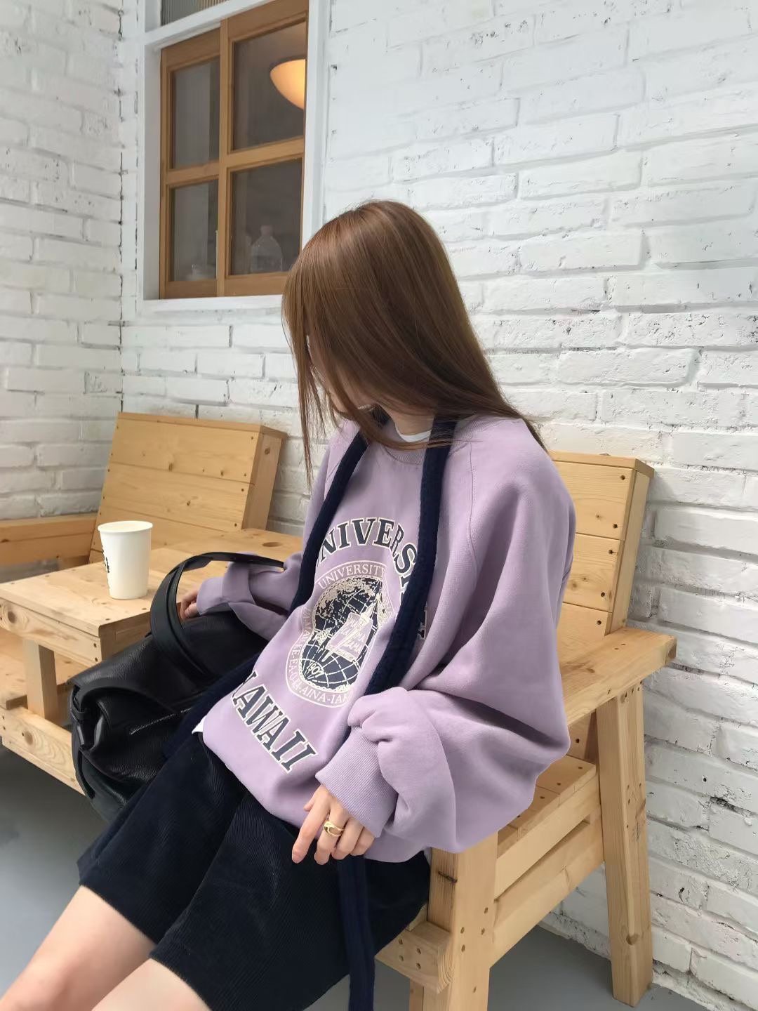 CALLMYNAME韓國直郵㊣女裝新品休閑推薦人氣熱賣真品職業衛衣Call my name衛衣圖色2