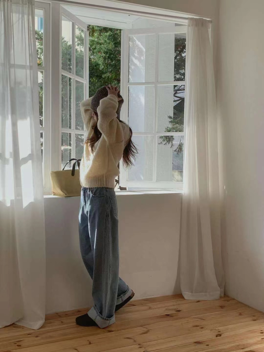 MIELLE-미엘르-OT韓國直郵㊣女裝新款25秋冬針織衫不含內搭V領兔子MIELLE-미엘르-OT針織衫