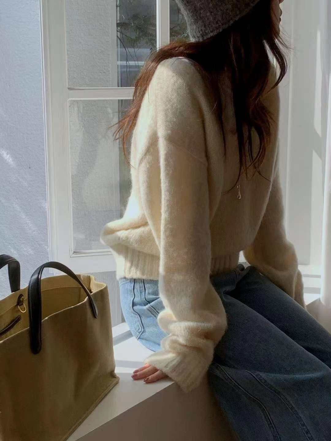 MIELLE-미엘르-OT韓國直郵㊣女裝新款25秋冬針織衫不含內搭V領兔子MIELLE-미엘르-OT針織衫