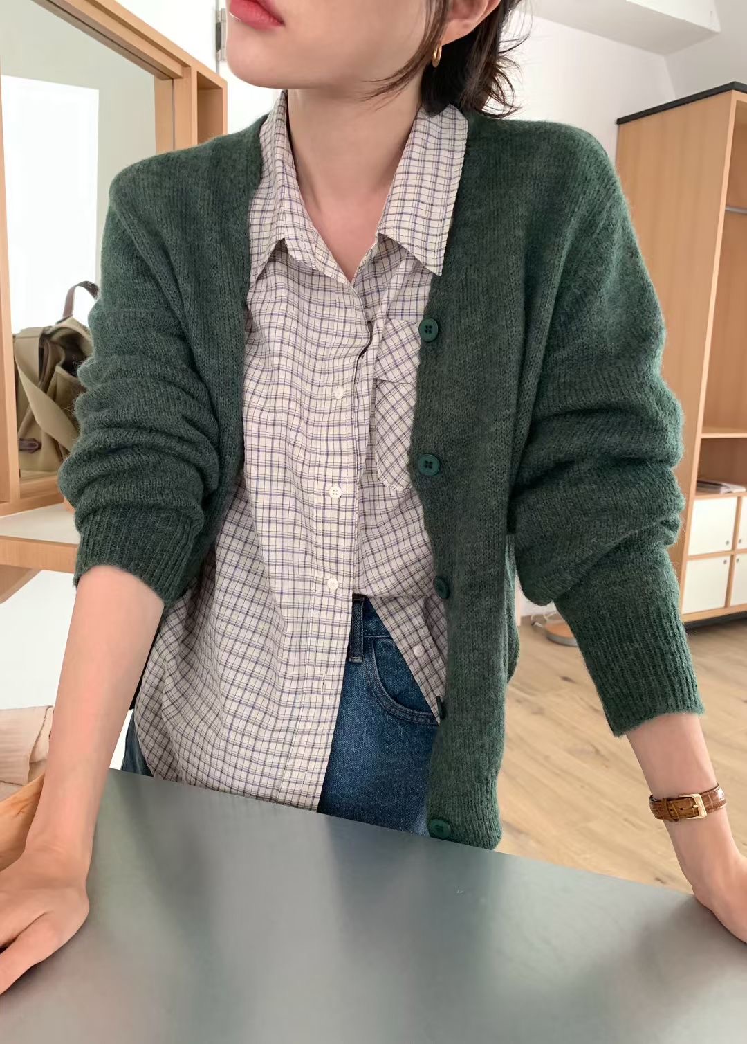 CALLMYNAME東大門㊣實拍女裝新款25秋冬人氣真品針織衫羊毛衫Call my name針織衫圖色1