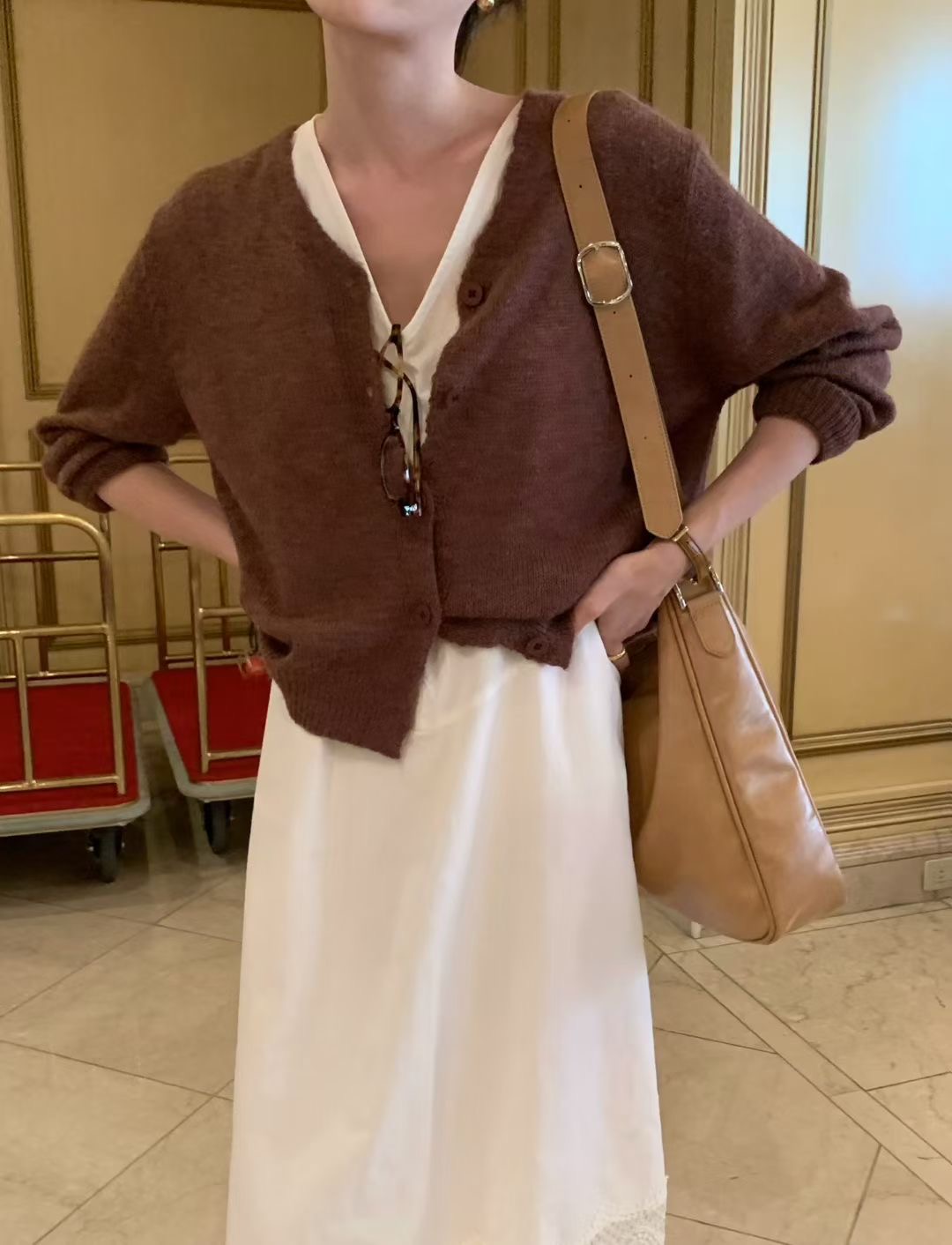 CALLMYNAME東大門㊣實拍女裝新款25秋冬人氣真品針織衫羊毛衫Call my name針織衫圖色3