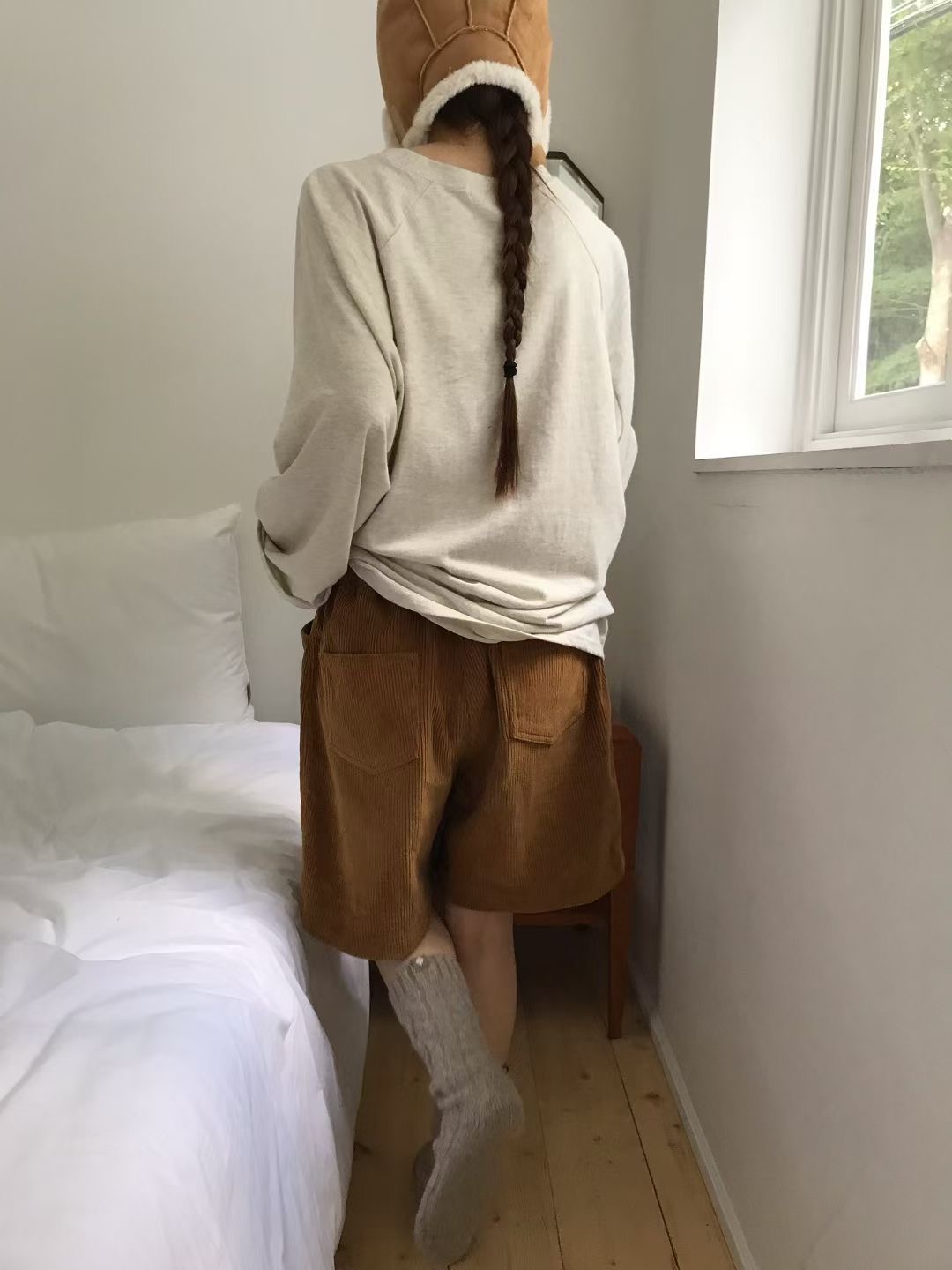 CALLMYNAME東大門㊣直郵女士新款休閑時尚推薦人氣短褲燈芯絨Call my name短褲