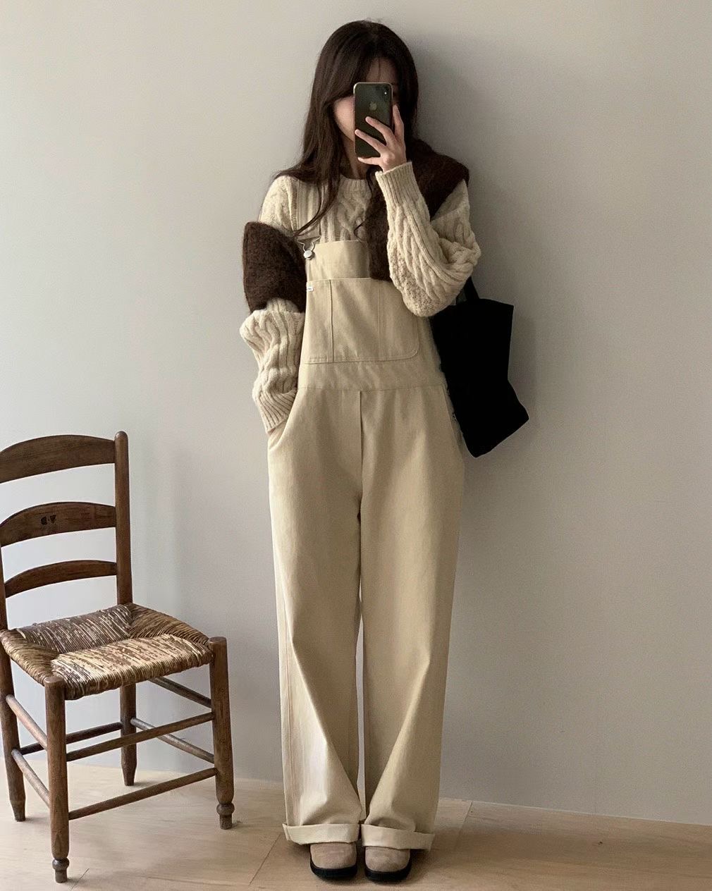 CALLMYNAME韓國代購㊣女士新款時尚真品人氣背帶褲不含內搭Call my name背帶褲圖色1