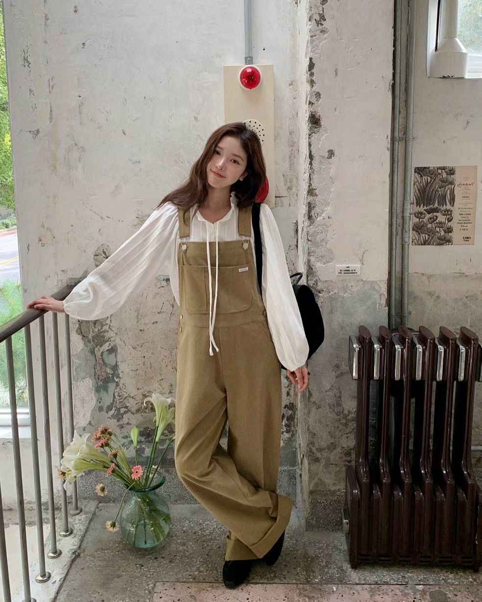 CALLMYNAME韓國代購㊣女士新款時尚真品人氣背帶褲不含內搭Call my name背帶褲圖色2