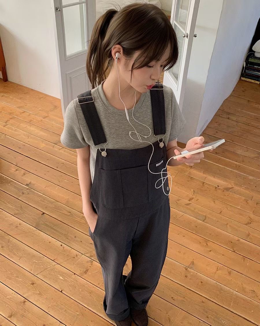 CALLMYNAME韓國代購㊣女士新款時尚真品人氣背帶褲不含內搭Call my name背帶褲圖色3