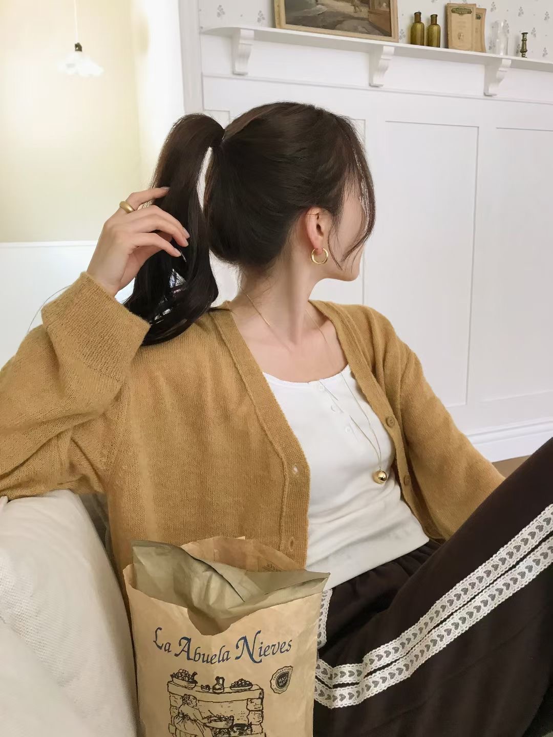 CALLMYNAME東大門㊣代購女士新款時尚針織衫不含內搭羊毛衫Call my name針織衫