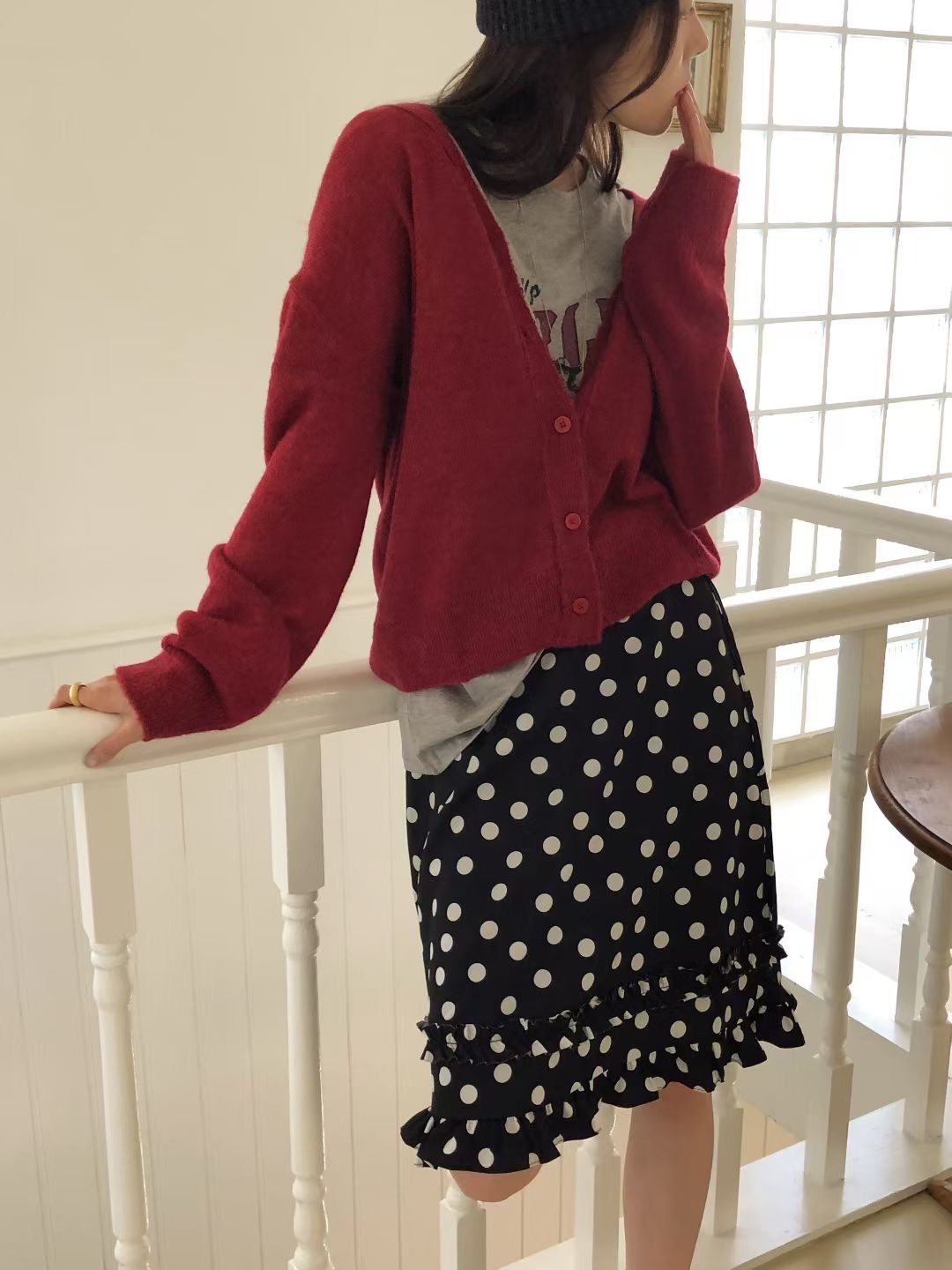 CALLMYNAME東大門㊣代購女士新款時尚針織衫不含內搭羊毛衫Call my name針織衫圖色2