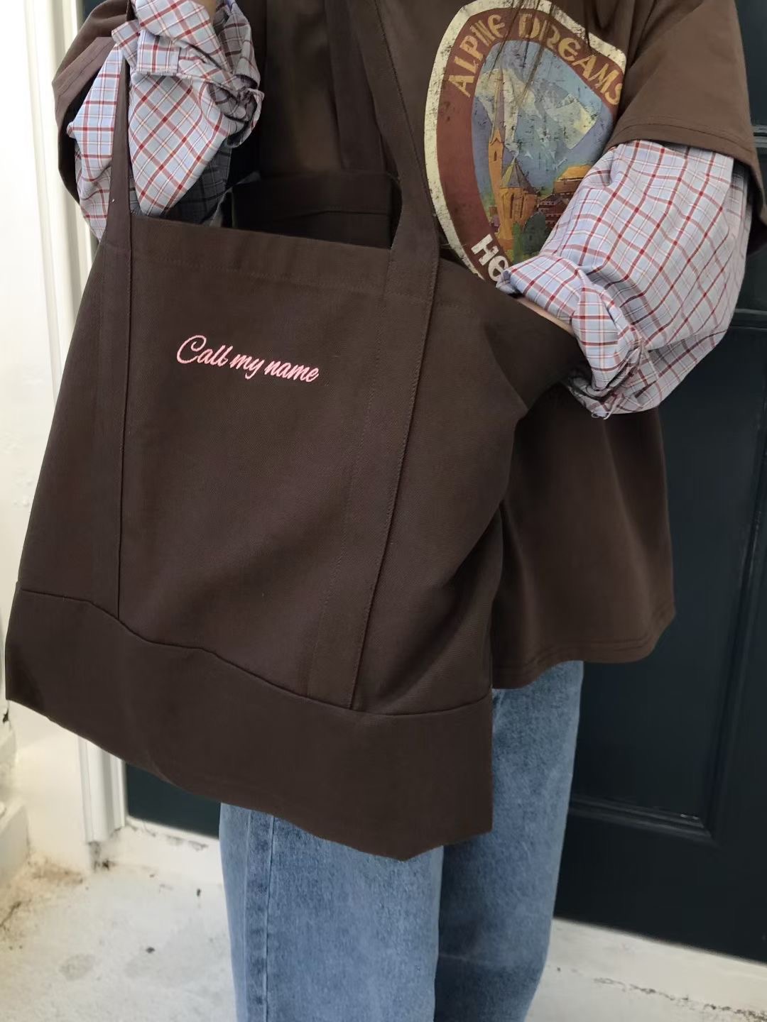 CALLMYNAME韓國代購㊣女士新款職業休閑推薦真品單肩斜跨包Call my name單肩/斜跨包圖色4