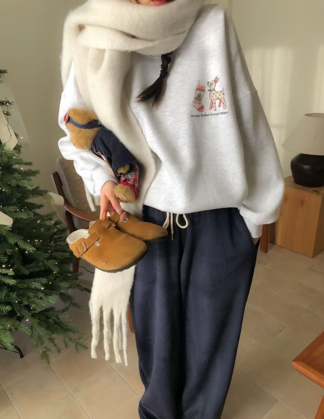 CALLMYNAME東大門㊣實拍女士新品熱賣人氣推薦衛衣不含圍巾Call my name衛衣圖色1