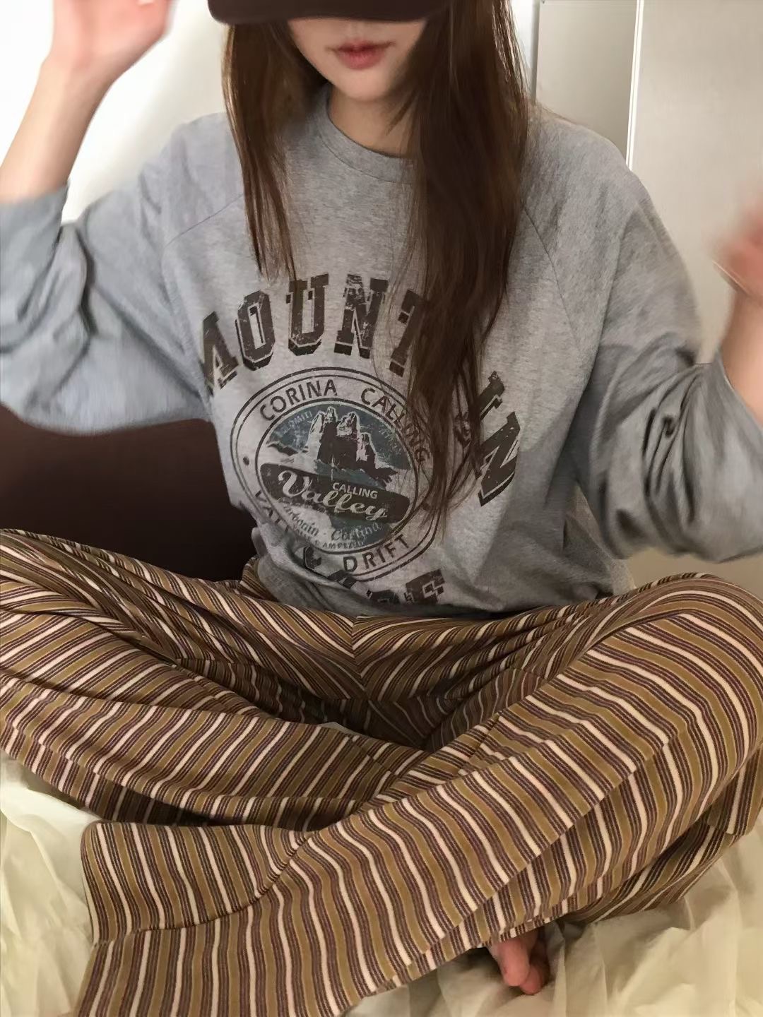 CALLMYNAME韓國代購㊣女裝新品職業熱賣休閑人氣25秋冬長袖T恤Call my name長袖T恤圖色1