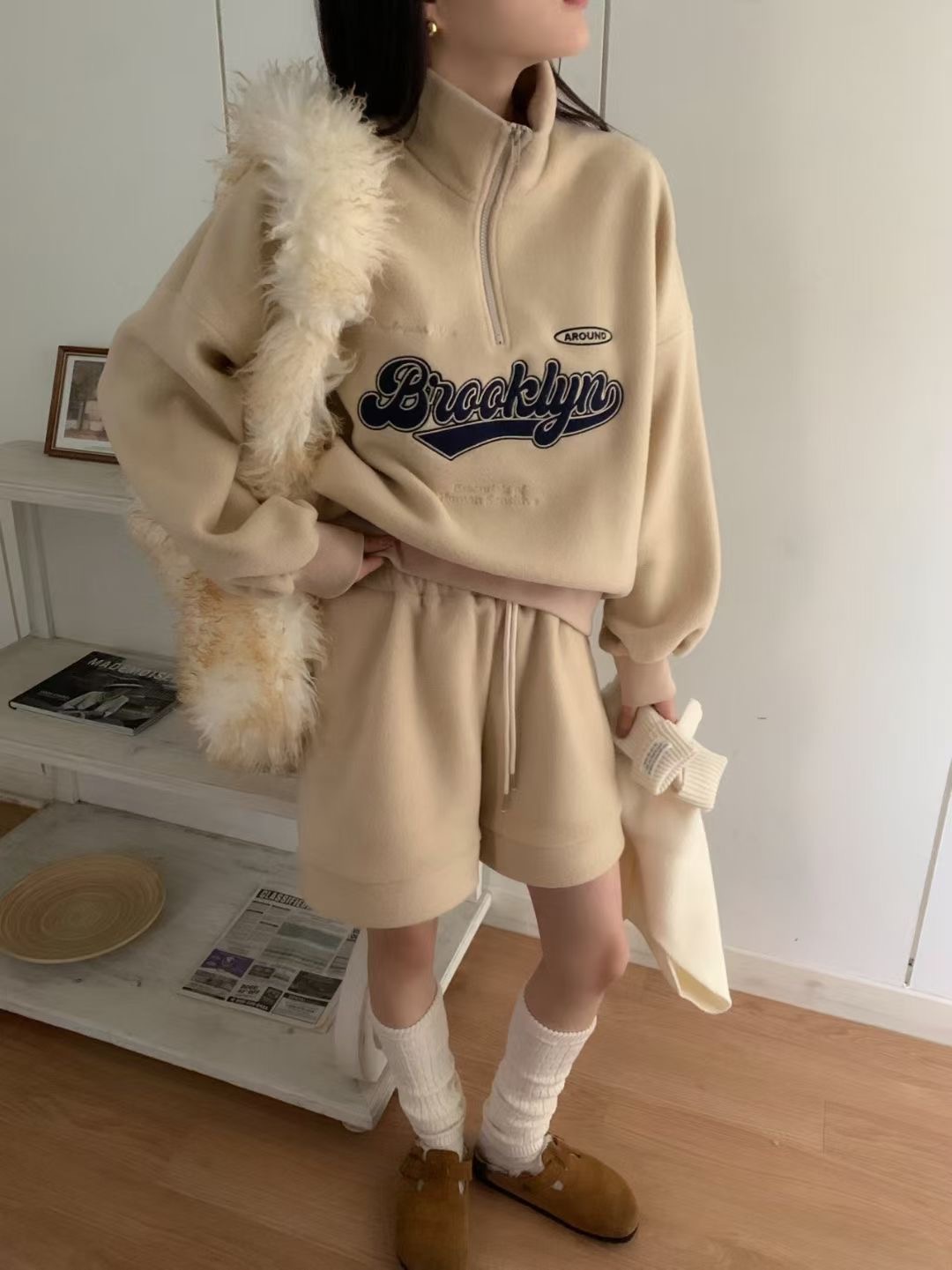 CALLMYNAME韓國代購㊣女士新款推薦熱賣人氣職業時尚25秋冬衛衣Call my name衛衣圖色1