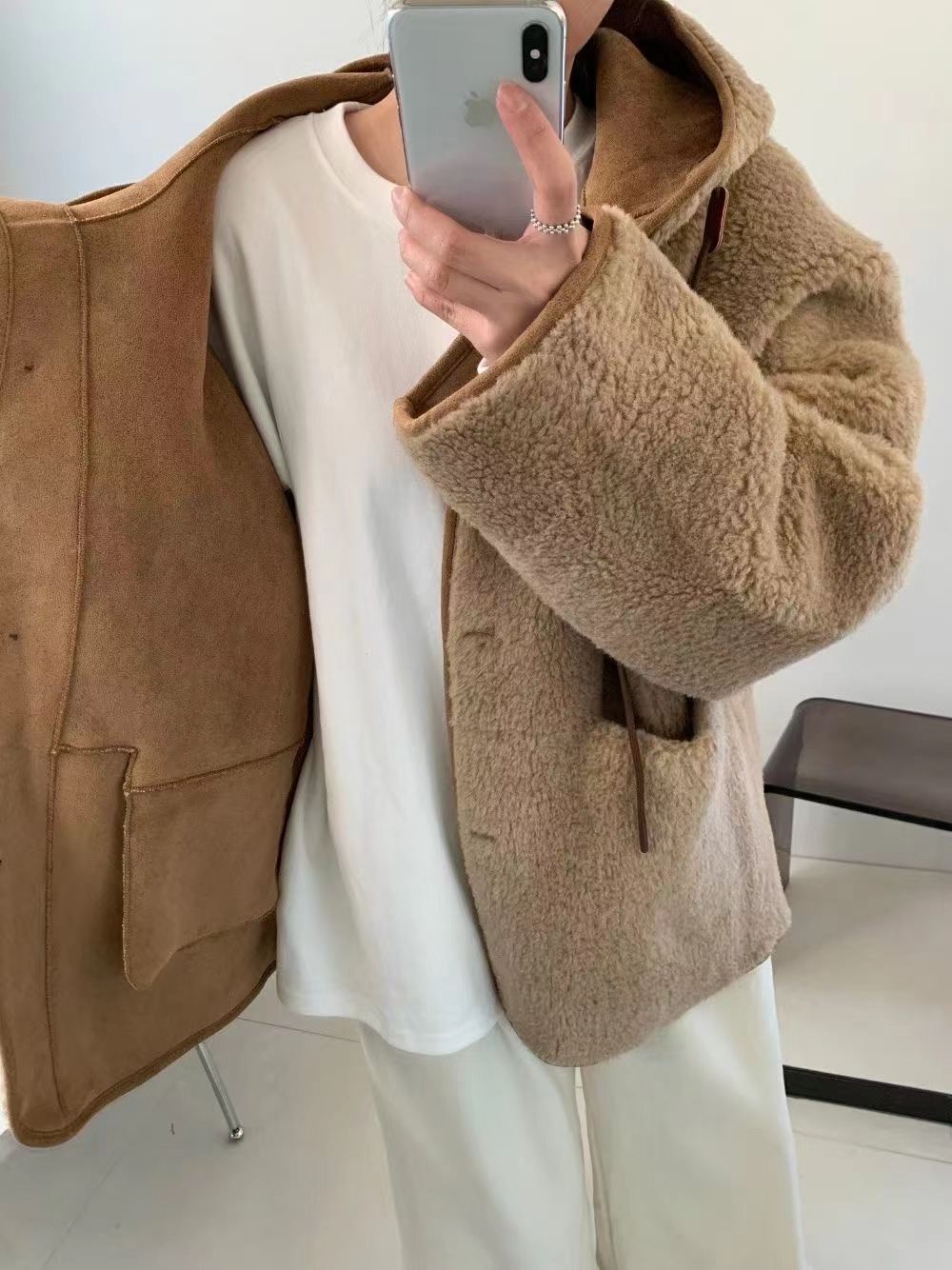 PEPPER 페페東大門㊣直郵女裝新款推薦休閑25秋冬短款大衣PEPPER-SEOUL短款大衣