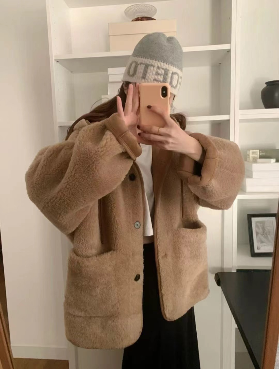 PEPPER 페페東大門㊣直郵女裝新款推薦休閑25秋冬短款大衣PEPPER-SEOUL短款大衣圖色1