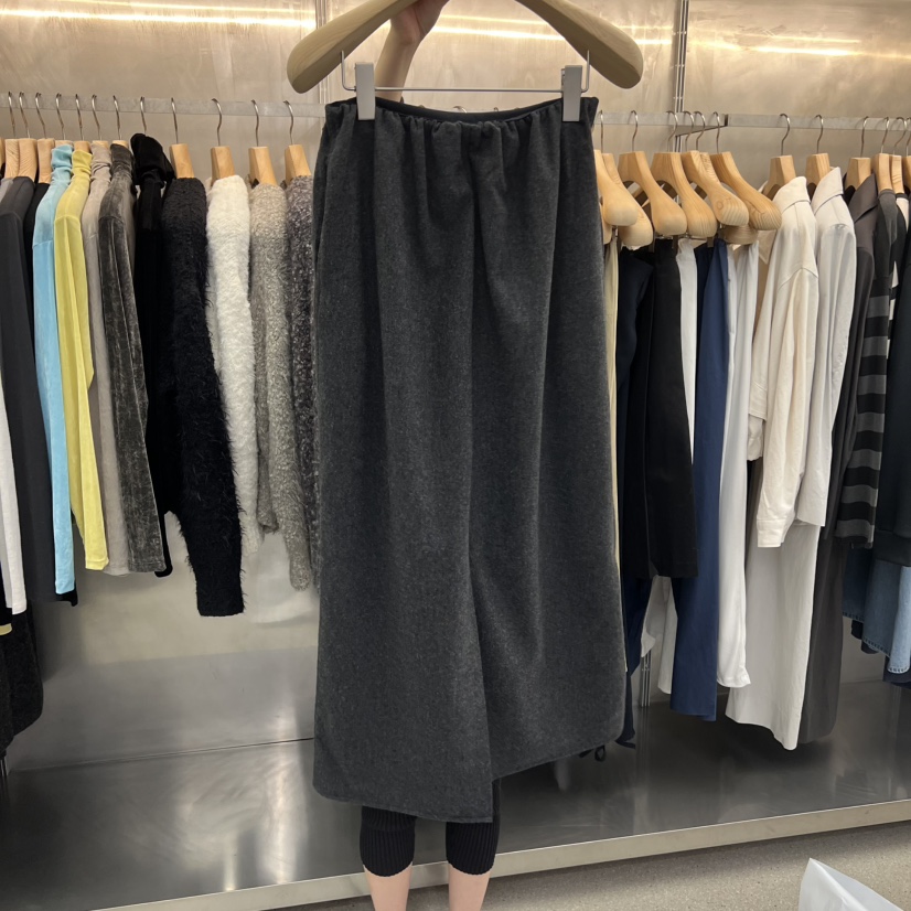 ESSENCE韓國代購㊣女裝新品推薦真品25秋冬熱賣時尚休閑長裙ESSENCE長裙