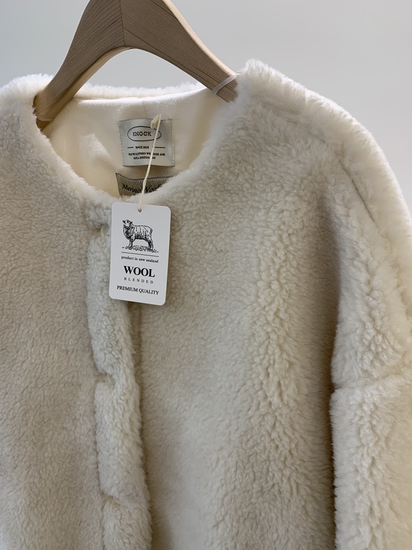 KNOCK韓國代購㊣女士新款人氣推薦職業熱賣真品休閑短款大衣KNOCK短款大衣