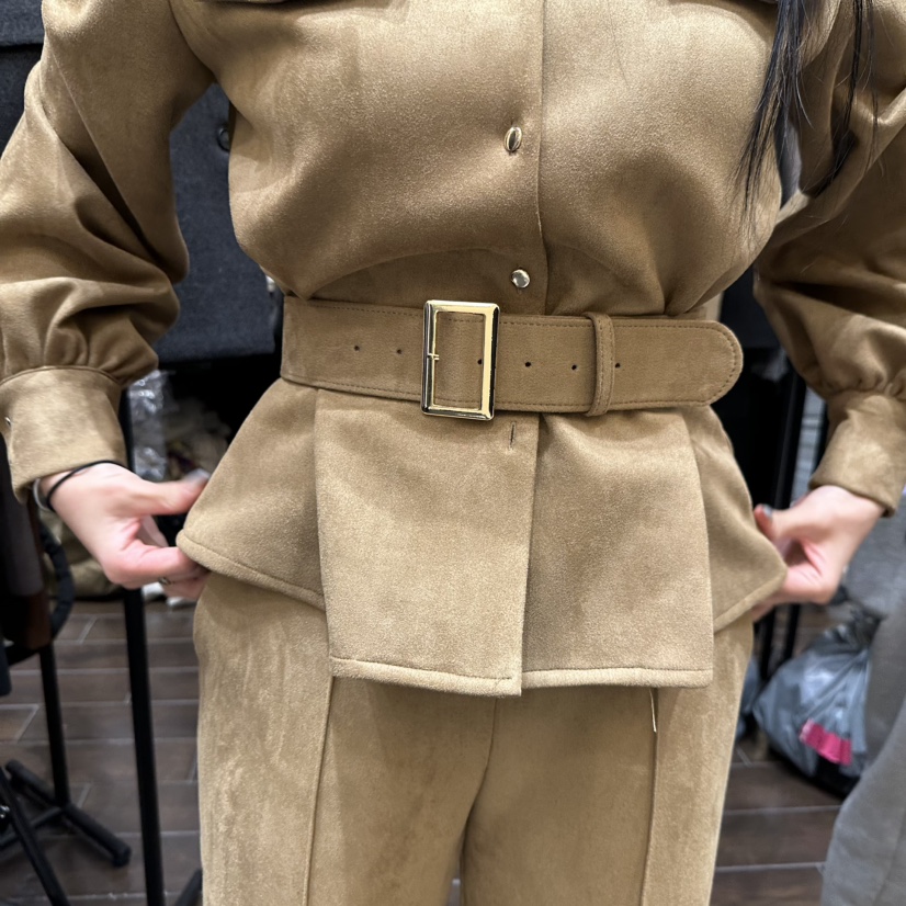 HERISH-HAUTE東大門㊣直郵女裝新款真品25秋冬推薦腰帶絨面革HERISH-HAUTE腰帶圖色1