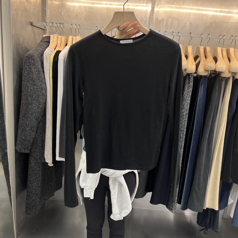 ESSENCE東大門㊣代購女裝新品真品人氣休閑25秋冬職業長袖T恤ESSENCE長袖T恤圖色3