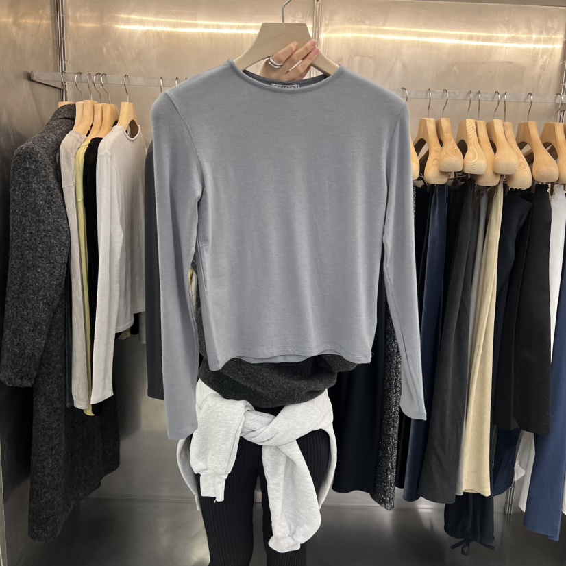 ESSENCE東大門㊣代購女裝新品真品人氣休閑25秋冬職業長袖T恤ESSENCE長袖T恤圖色4