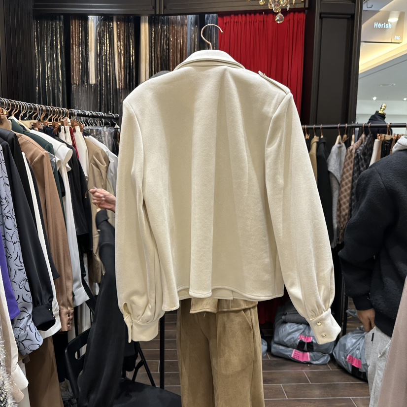 HERISH-HAUTE東大門㊣直郵女士新品時尚襯衫蕾絲衫不含腰帶絨面革HERISH-HAUTE襯衫/蕾絲衫