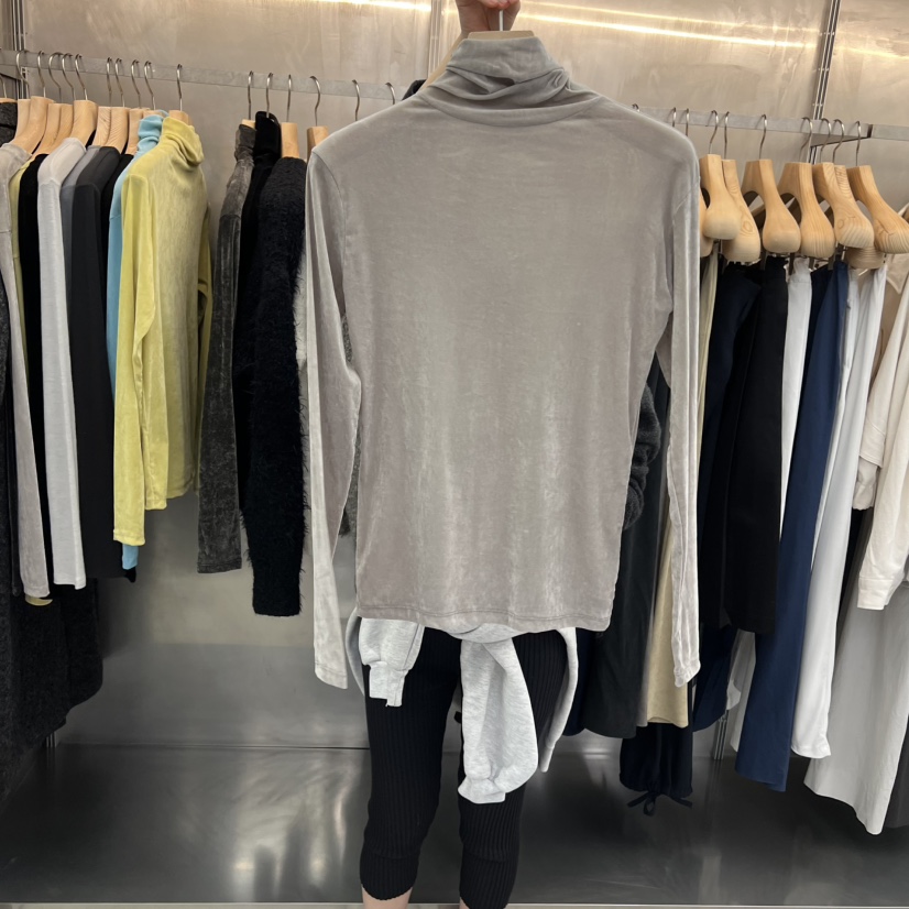 ESSENCE東大門㊣代購女士新款熱賣真品時尚推薦長袖T恤絲絨ESSENCE長袖T恤圖色3