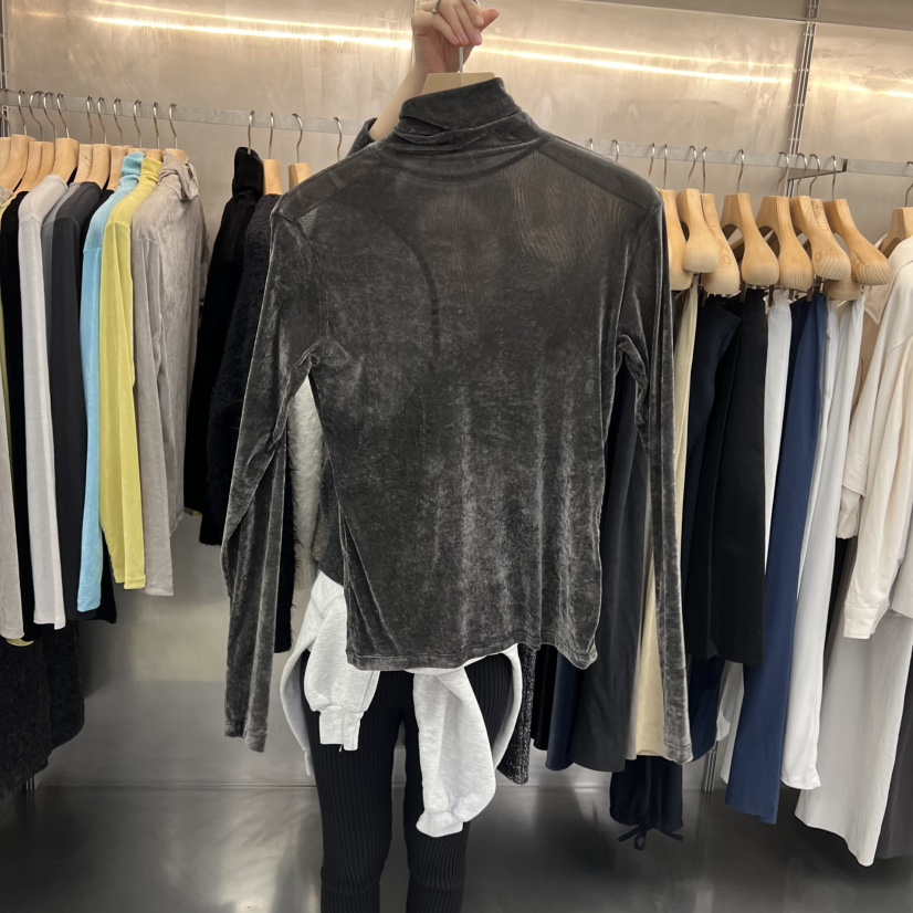 ESSENCE東大門㊣代購女士新款熱賣真品時尚推薦長袖T恤絲絨ESSENCE長袖T恤圖色4