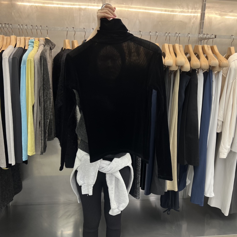 ESSENCE東大門㊣代購女士新款熱賣真品時尚推薦長袖T恤絲絨ESSENCE長袖T恤圖色5