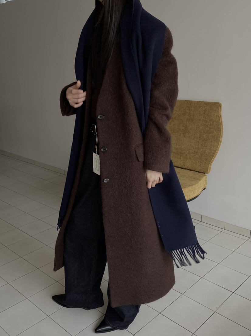 MOVENNE東大門㊣實拍女士新品休閑職業人氣真品推薦中長款大衣MOVENNE中長款大衣