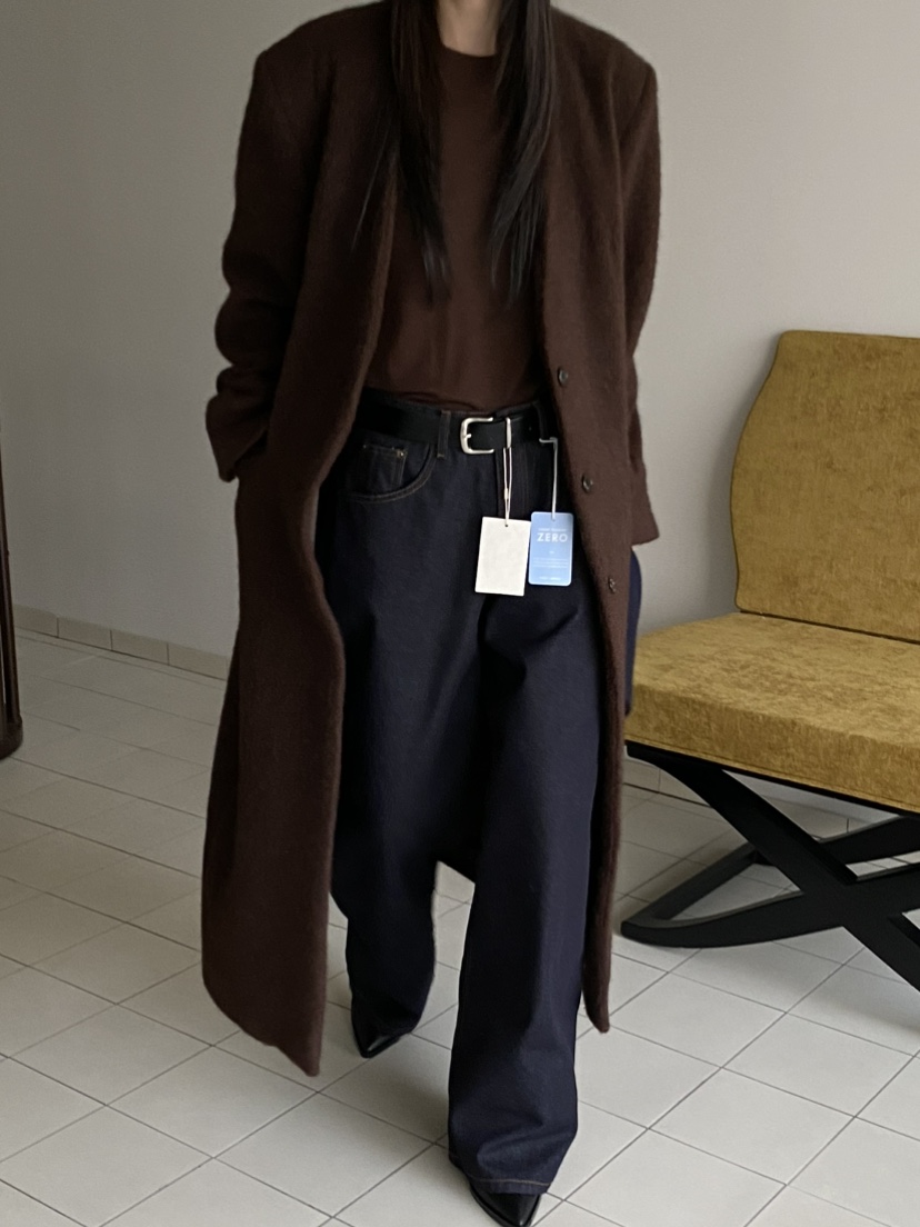 MOVENNE東大門㊣實拍女士新品休閑職業人氣真品推薦中長款大衣MOVENNE中長款大衣