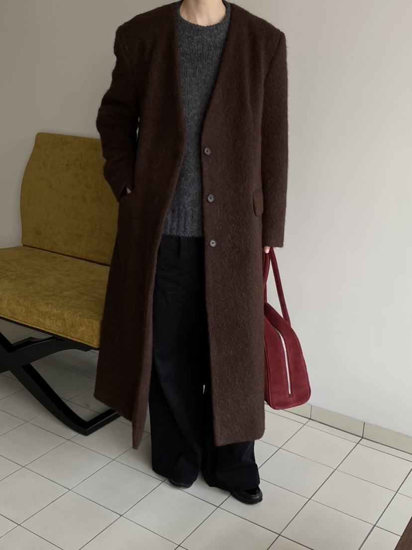 MOVENNE東大門㊣實拍女士新品休閑職業人氣真品推薦中長款大衣MOVENNE中長款大衣