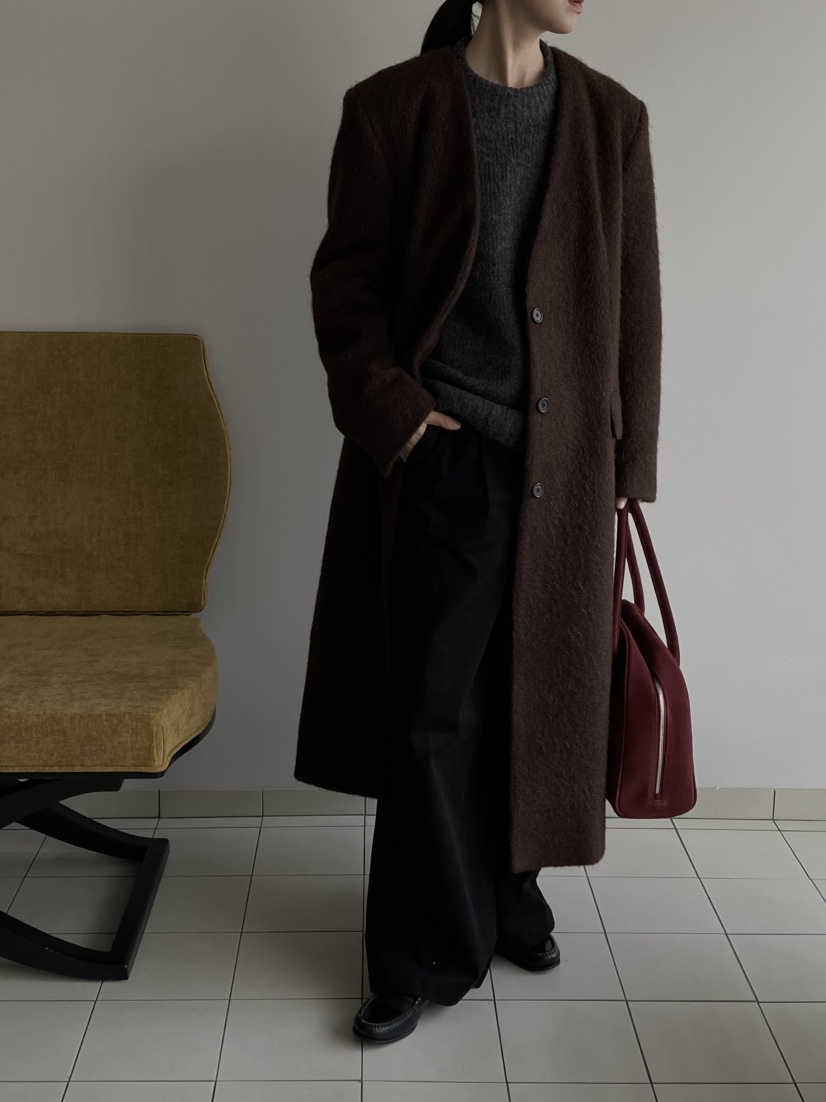 MOVENNE東大門㊣實拍女士新品休閑職業人氣真品推薦中長款大衣MOVENNE中長款大衣