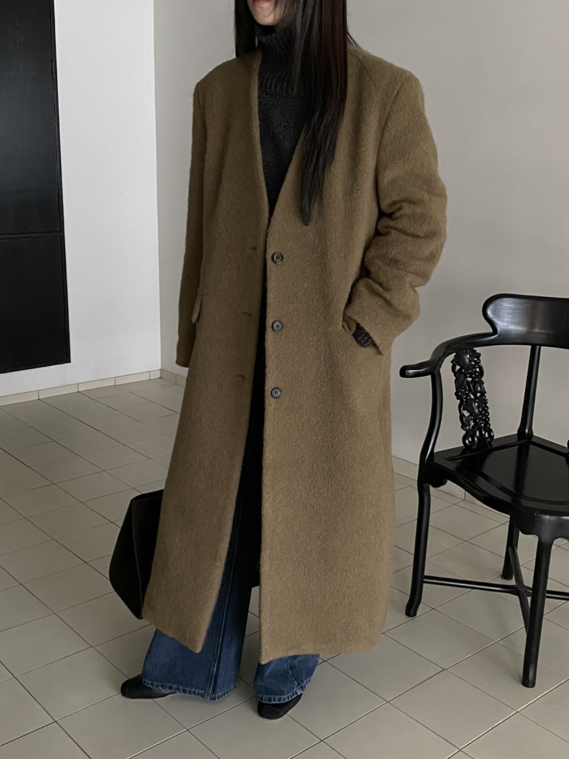 MOVENNE東大門㊣實拍女士新品休閑職業人氣真品推薦中長款大衣MOVENNE中長款大衣