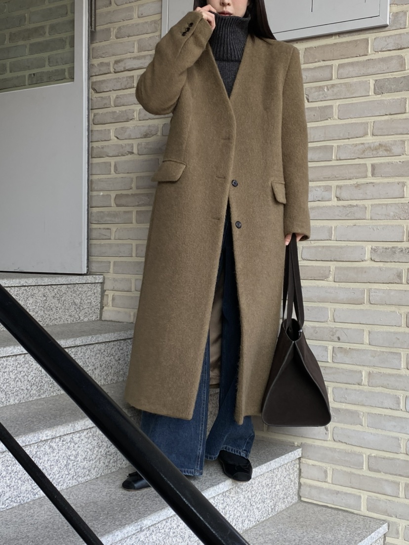 MOVENNE東大門㊣實拍女士新品休閑職業人氣真品推薦中長款大衣MOVENNE中長款大衣