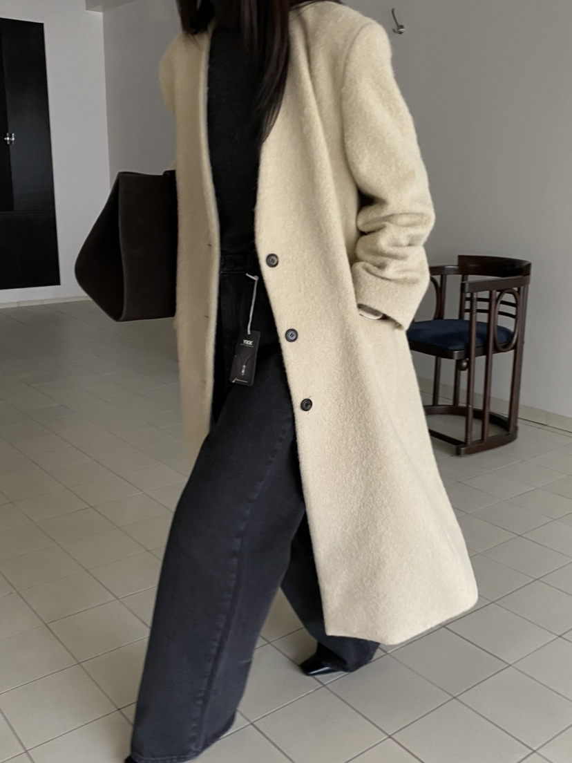 MOVENNE東大門㊣實拍女士新品休閑職業人氣真品推薦中長款大衣MOVENNE中長款大衣