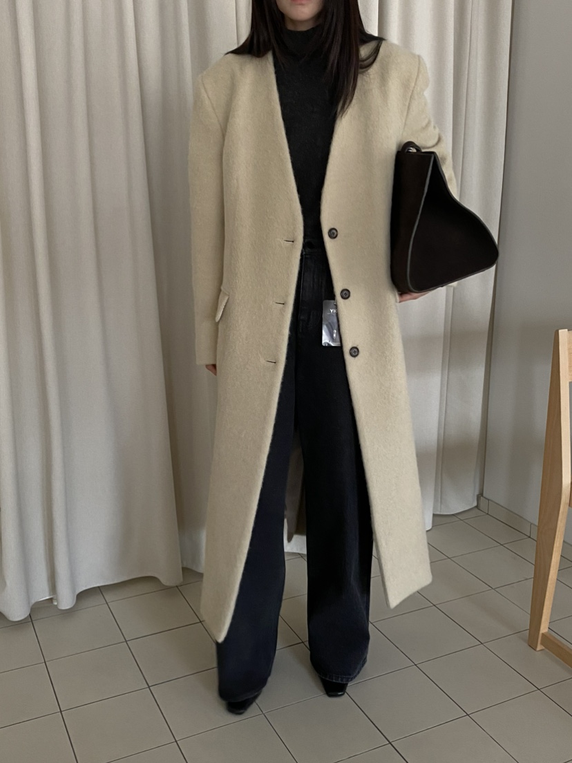 MOVENNE東大門㊣實拍女士新品休閑職業人氣真品推薦中長款大衣MOVENNE中長款大衣