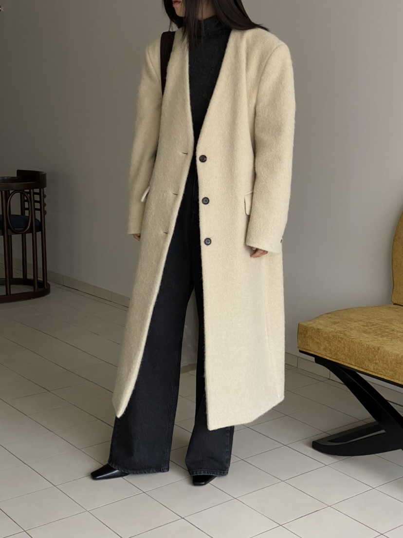 MOVENNE東大門㊣實拍女士新品休閑職業人氣真品推薦中長款大衣MOVENNE中長款大衣