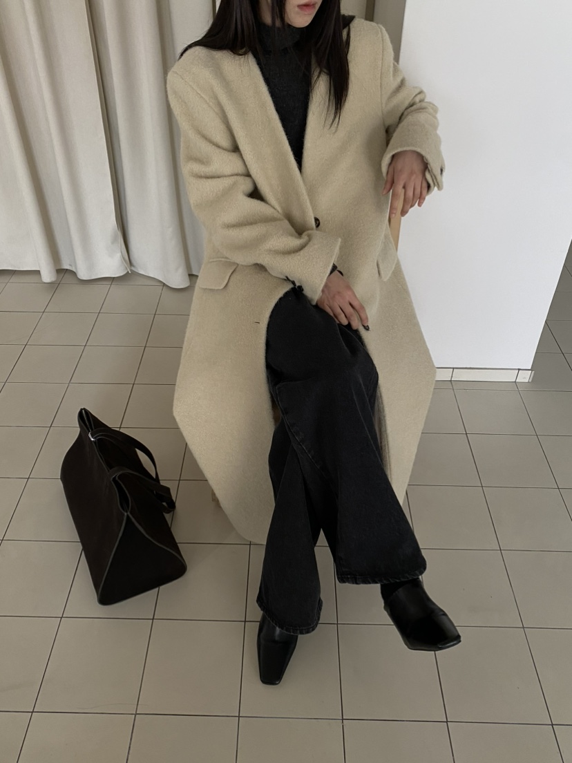 MOVENNE東大門㊣實拍女士新品休閑職業人氣真品推薦中長款大衣MOVENNE中長款大衣