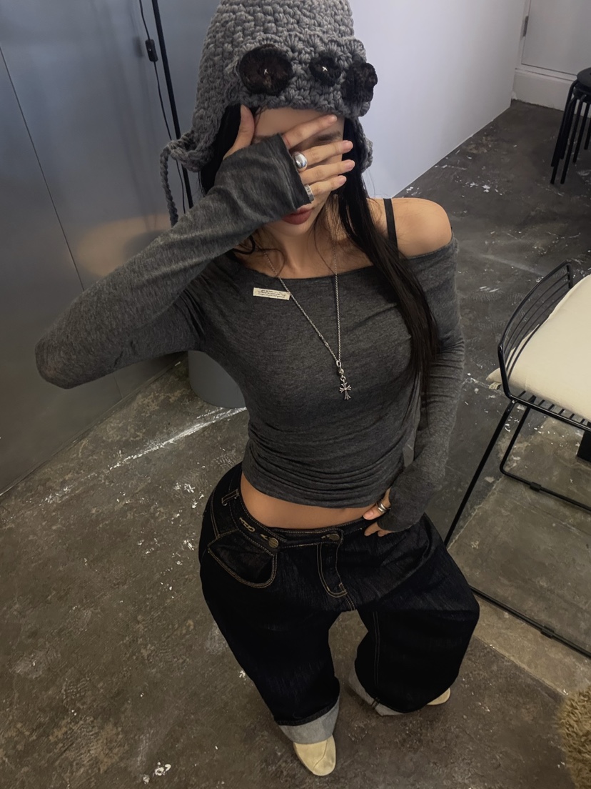 ABBEYLEE韓國代購㊣女士新品時尚25秋冬休閑職業人氣長袖T恤ABBEYLEE長袖T恤