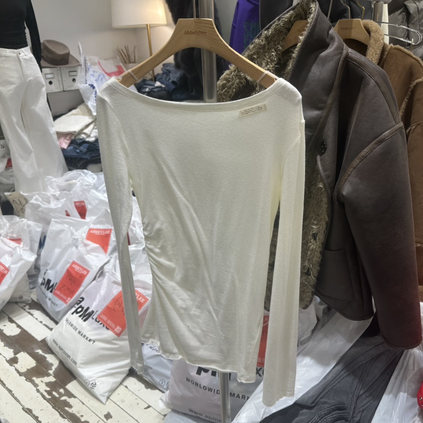 ABBEYLEE韓國代購㊣女士新品時尚25秋冬休閑職業人氣長袖T恤ABBEYLEE長袖T恤