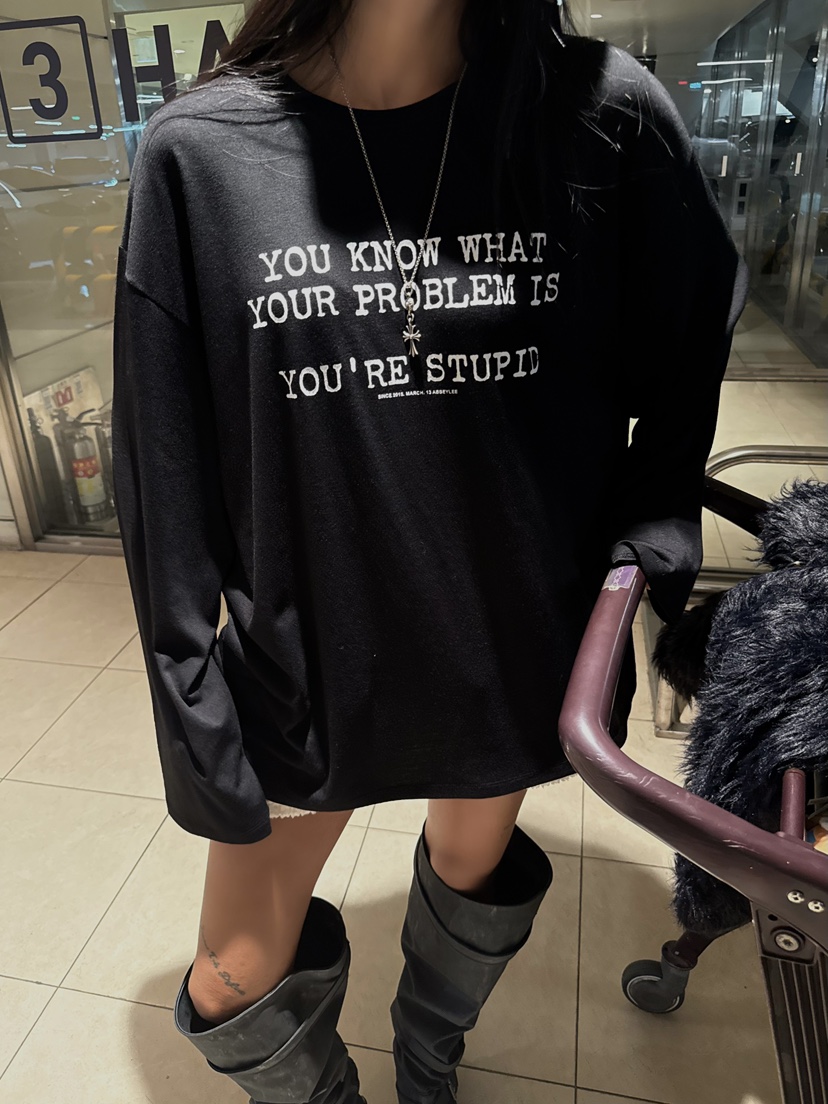 ABBEYLEE東大門㊣直郵女裝新品休閑職業人氣時尚25秋冬長袖T恤ABBEYLEE長袖T恤