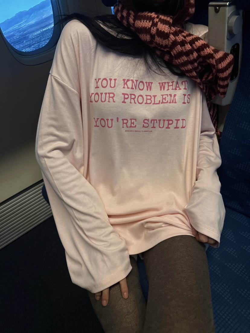 ABBEYLEE東大門㊣直郵女裝新品休閑職業人氣時尚25秋冬長袖T恤ABBEYLEE長袖T恤