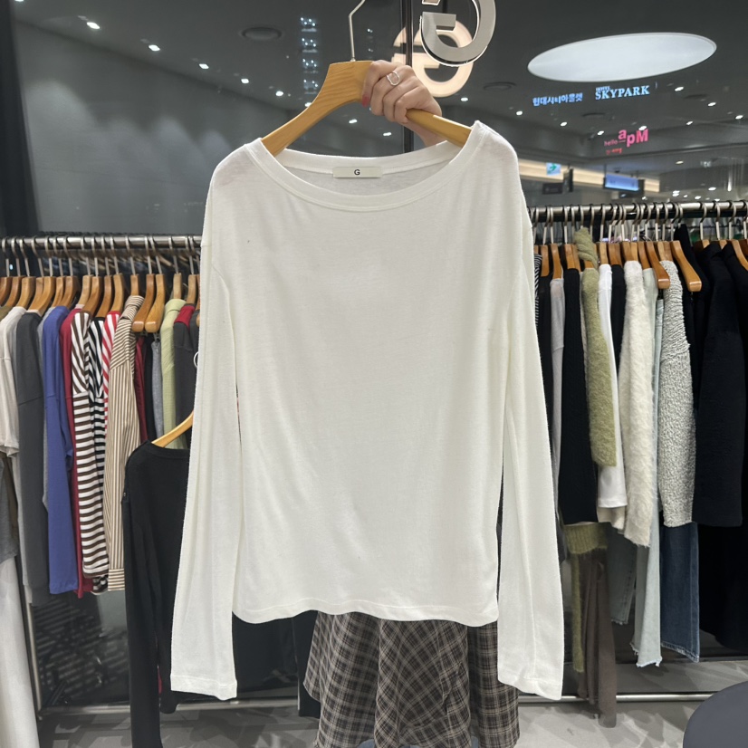 TREND SELLER/G韓國代購㊣女裝新品25秋冬時尚職業長袖T恤G/TREND SELLER長袖T恤圖色1
