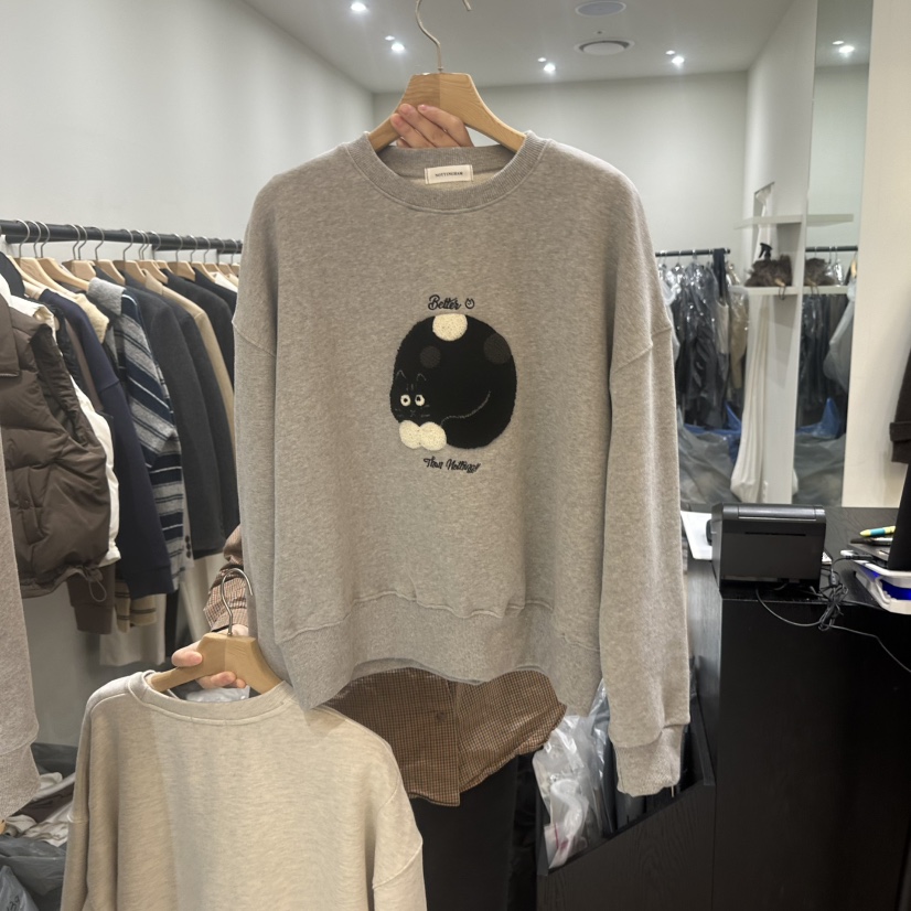 NOTTINGHAM韓國直郵㊣女士新款時尚真品25秋冬熱賣衛衣加絨NOTTINGHAM衛衣圖色2